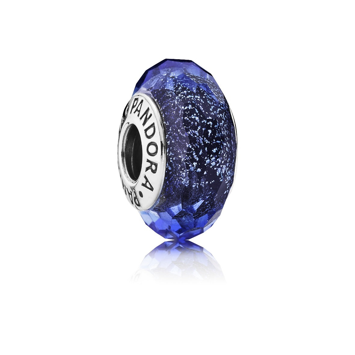 PANDORA Charm Murano Facetté Bleu Iridescent 791646