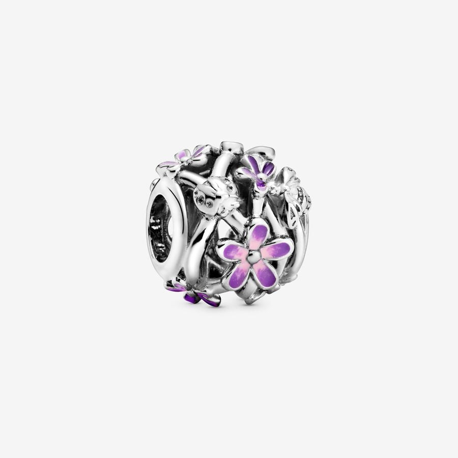 Charm Marguerites Violettes Ajourées 798772C02