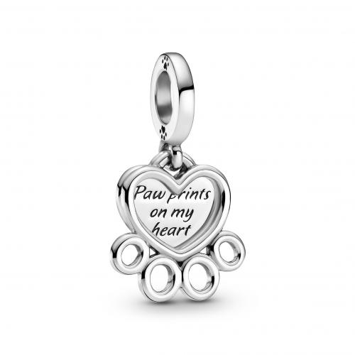 Charm Pendant Coeur et Emprunte de Patte 799360C00